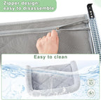 Sunhoo Cat Window Perch Hammock Sturdy Windowsill Bed Seat for Large Cats No Drilling No Suction Adjustable Kitty Shelf with Washable Cover Easy Assembly Holds up to 40 lbs 22.05 * 15 in (Grey, S)