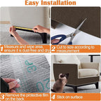Cat Scratch Furniture Protector - 78.7" x 13.8" Trimmable Self-Adhesive Cats Claws Scratch Pads, DIY Cat Climbing Couch Protector for Scratch Post Cat Tree Replacement Indoor (Brown)