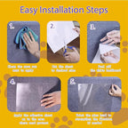 Anti-Cat Scratch Furniture Protector-6-Pack –Single-Sided, Heavy-Duty Self-Adhesive Tape, No-Residue for Couch, Doors & Walls - with 32 Twist Pins