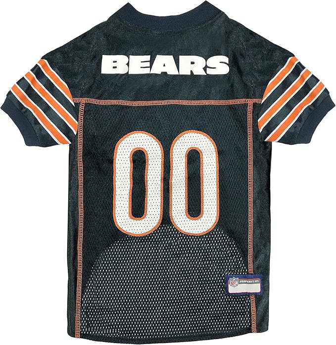 Pets First NFL Chicago Bears Dog Jersey, Size Large, Football Shirt Costume for Pet, Dog Sports T-Shirt, NFL Team Clothing for Cats, Licensed Pet Apparel Available in 7 Sizes and 32 Teams