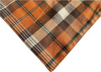 Realeaf Fall Thanksgiving Dog Bandanas 2 Pack, Orange Plaid Pet Scarf for Boy and Girl, Premium Durable Fabric, Holiday Halloween Bandana for Large and Extra Large Dogs (X-Large)