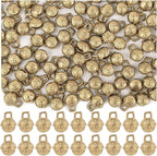 AUEAR, 100 Pieces Vintage Brass Bells 11mm Mini Jingle Bell for DIY Wind Chimes Home Decor