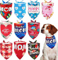 10PCS Mother's Day Dog Bandanas for Extra Large XL XXL Triangle Bibs Head Scarves for Boys Girls Grooming Accessories Costume