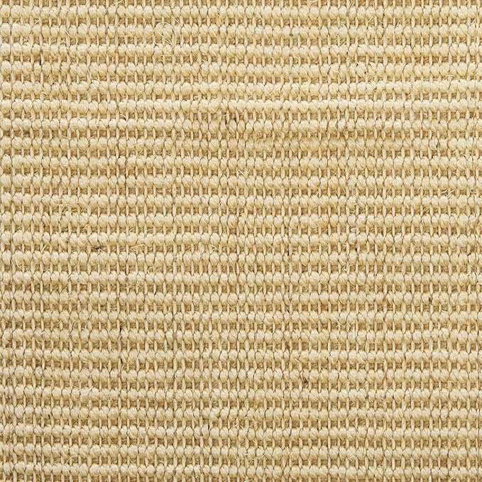 SAFAVIEH Cat Scratch Mat Pad Collection, 12" x 20" Oval, Beige, Sisal & Jute Boucle Weave, Velcro & Slip Resistant Backing