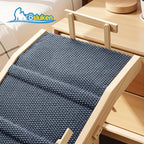 Dog Ramp for Bed with Rails, 64" Long Foldable Pet Ramp for Small Large Dogs, Dog Ramps for High Beds with Safety Side Railng, 6 Adjustable Heights 24" to 30" Up to 220LBS (Gray, 63" X 17inch)