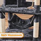 Topeakmart Multi Level Cat Tree, Cat Tower for Indoor Cats with 2 Condos & 2 Perches & Scratching Post, Cat Bed Furniture for Play