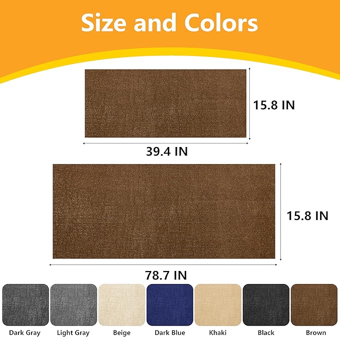 Cat Scratch Pad for Wall,Cuttable and Adhesive Cat Scratching Mat,Fun Interactive Scratcher,Cat Scratch Furniture Protector (Brown,78.7×15.8inch)