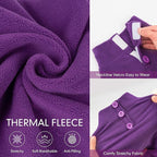 cyeollo Fleece Dog Pajamas Dog Pjs Jumpsuit Thermal Dogs Onesie Stretchable Doggie Coat Warm Pet Clothes for Medium to Large Sized Dogs Apparel, Purple 3XL