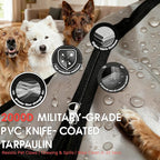 Dog Crate Cover, Heavy Duty Waterproof Abrasion-Resistant and Scratch-Resistant Knife-Scraped Fabric with Breathable Mesh & Detachable Sunshade, Dog Cage Cover Universal Fit for Wire Crates (42-Inch)