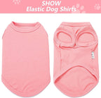 2 Pack Dog Clothes for Small Dogs Summer Dog Shirt Vest Girl Boy Lightweight Puppy T-Shirts Blank Soft and Cool Pet Clothing Sleeveless Medium Large Dog Outfit (Purple+L-Pink, XXX-Large)