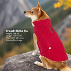 Dog Winter Coat, Waterproof Warm Dog Jackets for Large Dogs Boy, Adjustable Pet Vest Windproof Cold Weather Clothes Dogs Snowsuit with Leash Hole, Red XX-Large