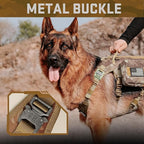Forestpaw Dog Harness Medium Sized,Tactical Dog Harness with Handle,No Pull Military Style Service Dog Vest with Pockets Adjustable for Medium Large Dogs,Camouflage Brown,Chest 15.5-25.5"