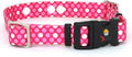 Extreme Dog Fence Replacement Containment and Training Collar Strap for MostUnderground Electric Dog Fence Brands - Pink Dots (Medium: 13" - 18" x 3/4")