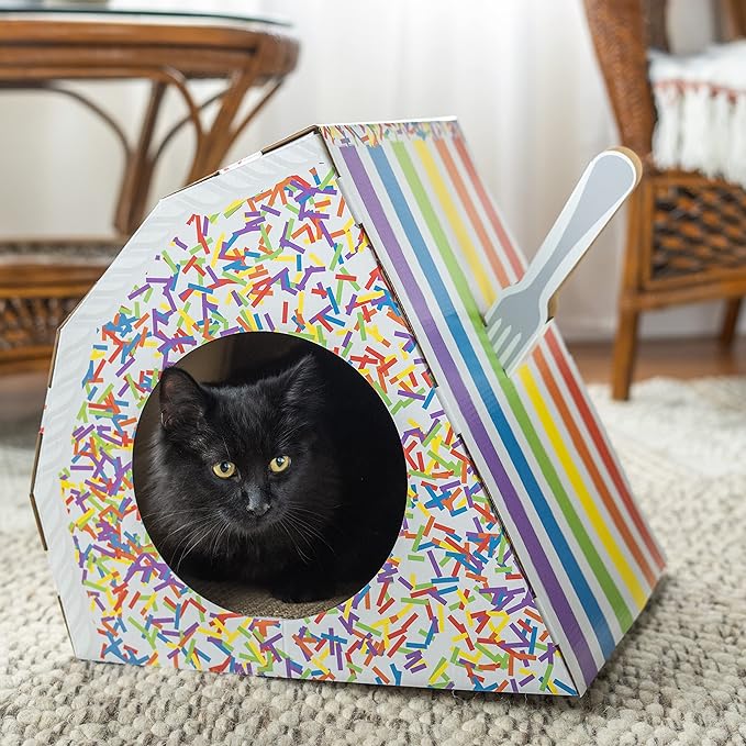 Kitty City Rainbow Cake Slice Scratcher