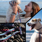 Wolfgang Heavy Duty Dog Leash, Pull-Tested for Walking & Training, BuenaOnda Print, Large