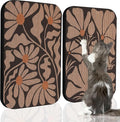 2 Pack Art Cat Scratcher, Wall-Mountable Cat Scratch Pad, Wall Cat Scratcher 16.7x11x1 Inch Cat Scratching Board for Indoor Cats Toy(Black & White 1)