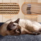 Yaheetech | 68.5in Cat Tree | for Large Cats | Multi-Level Cat Tower with 3 Wide Perches, Large Condo | Stable Pet Play House w/Sisal-Covered Scratching Posts & Board | Dark Gray