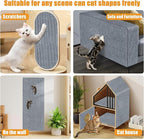 cat Scratching mat Self-Adhesive, Trimmable Furniture Protector for Couch, Sofa, Wall & Cat Trees - Durable Scratch Pad with Nano Tape, DIY Climbing Carpet for Indoor Cats(Light Grey, 39.3"x15.8")