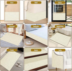 Cat Scratch Mat for Couch, Wall & Cat Tree - 78.7" Trimmable Self-Adhesive Cat Scratcher, Cat Scratch Furniture Protector, Felt Alternative to Sisal, DIY Cat Tower Replacement, 2 Pack (Beige)