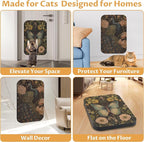 2 Pack Art Cat Scratcher, Wall-Mountable Cat Scratch Pad, Cat Wall Scratcher 16.7x11x1 Inch Cat Scratching Board for Indoor Cats Toy(Butterfly &Peacock)