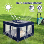 Dog Kitten Playpen with Play Pen Cover for Cat Indoor, 41 x41 x25.5 Puppy Playpen for Small Pet with See-Through Topper Proof Enclosed Door Dog Pen, Sturdy Warm Protable Play Pen for Cat