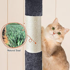 Topeakmart Cat Trees and Cat Towers for Large Inoor Cats, 76.5'' Extra Big Cat Tree with Scratching Posts, Cozy Perches, Warm Condos for Indoor Kittens Play & Rest