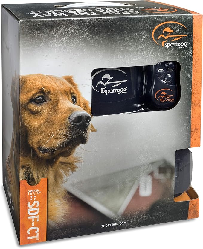 SportDOG Contain + Train System - Creates Secure Play Area - Adjustable Neck Collar - Electric Fence - Durable Fencing - Waterproof - Covers 1 1/3 Acres, 1 Collar
