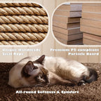 Yaheetech 54in Cat Tree Tower Condo Cat Furniture w/Scratching Post for Kittens Pet House Play