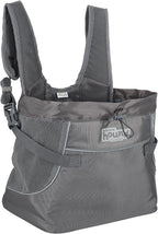 Outward Hound PupPak Dog Front Carrier, Small, Grey – Hands-Free Hiking & Camping Pet Backpack for Small Pets up to 10 lbs, Padded Straps, Breathable Mesh, Water-Resistant, Safety Clip