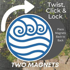 Screen Door Magnets Double Sided – Keep People, Kids, and Dogs from Running into The Screen Door - Robbins Aria Blue Water