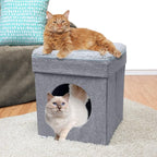 Kitty City Indoor Cat Cube Furniture, Gray Cube