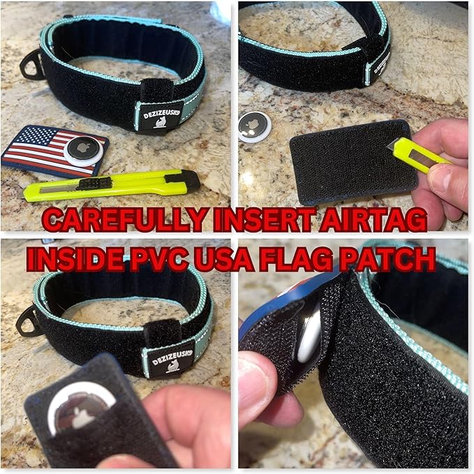 2-Inch Wide Tactical Dog Collar with Control Handle, Adjustable for Medium & Large Dogs, Military Style with Heavy-Duty Metal Buckle, USA Flag Patch & Customizable Name Plate, Training & Everyday Use