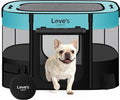 Love's Cabin Medium Dog Tent Crate, Portable Foldable Pop Up Dog Kennel Playpen with Carrying Case (Green)
