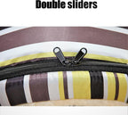 Dog Bed or Cat Bed,2 Ways to Use,Indoor Pet House with Fluffy Mat,Removable and Washable Cover,Splash-Proof House and Non-Slip Bottom,for Cats and Small Dogs(M Vertical Stripes)