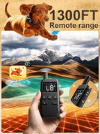 Small Shock Collar for Small Dogs(5-30Lbs), Dog Training Collar with Remote for Small & Medium Dogs, 3 Channels, Waterproof, Rechargeable, Collar with Beep, Vibration, Safe Shock,1300ft