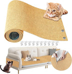 Cat Scratch Furniture Protector 78.7"x15.8" - Adhesive & Trimmable Cat Scratch Protection Mat to Shield Sofa, Couch, Wall, Cat Tree Post from Claws