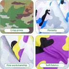 10PCS Dog Bandanas Camouflage Camo Military for Large Extral Large XL XXL Breed Dog Pink Purple Yellow Blue Kerchief Triangle Bibs Head Scarves for Boys and Girls Grooming Costume