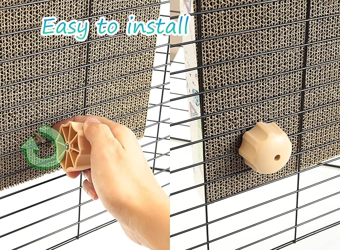 Cat Scratching Post for Cage 40X10CM, Cage Wall Mounted Cat Scratcher, Cardboard Scratcher, SCR-40X30CM-3.3CM