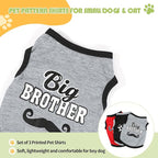 3 Pieces Puppy Clothes Spring Dog Clothes for Small Dogs Girl Boy Cute Summer Chihuahua Clothes Soft Puppy Pet T Shirts XXS~M (Red,Black,Grey, Medium)