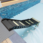 Adjustable 4-Leg Dog Pool Ramp - Quick Setup & Foldable Dog Ramp for Pool, 200lbs Capacity - Non-Slip Design for Enhanced Stability, Black