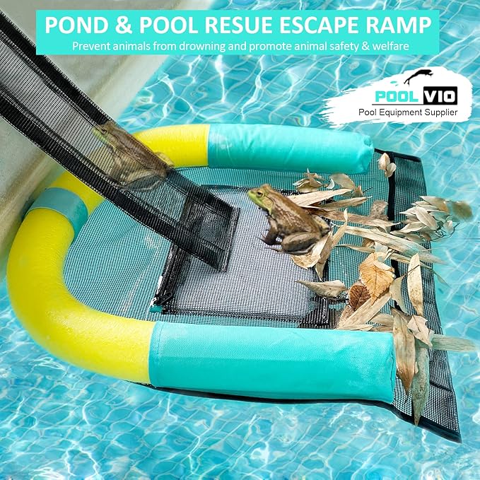 Poolvio Animal Saving Escape Ramp Bundle, Mint Green & American Flag