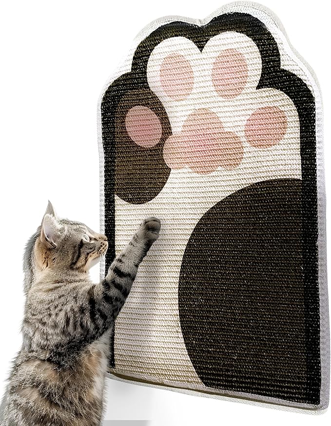 Lukamoo® Cat Scratching Pad, Wall Mounted Scratcher for Indoor Cats (Medium (24'' x 16'')) (Tuxedo)