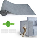 Cat Scratch Furniture Protector, 39.3''x15.8'' Trimmable DIY Self-Adhesive, Durable Corner Scratcher Couch Protectors from Cat Claws for Sofa, Tree Shelves & Scratching Posts (Light Gray)