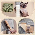 Topeakmart Cat Tree 64.5'' Large Cat Condo Tower Stand Furniture with Scratching Posts Perches Hammock as Kitten House Play Center