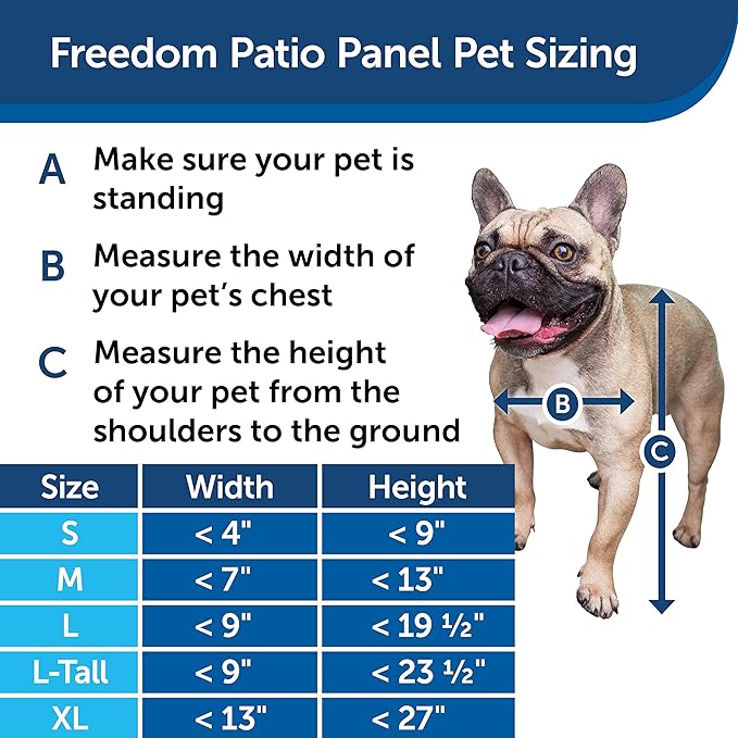 PetSafe Sliding Glass Pet Door - No-Cut DIY Install Doggy Door for Renters - Aluminum Frame - Adjustable Height 75 7/8" to 80 11/16" - Ideal for Large Dogs Up to 130 lb - Bronze