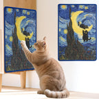 Sisal Cat Scratcher Mat, Cat Wall Scratcher for Indoor Cats, 23.6x15.7 Inch Cat Scratch Pad with Hook & Loop, Wall Mounted Cat Scratching Post to Protect Couch and Carpet（Starry Night 2）