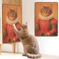 Sisal Cat Scratcher Mat, Cat Wall Scratcher for Indoor Cats, 23.6x15.7 Inch Cat Scratch Pad with Hook & Loop, Wall Mounted Cat Scratching Post to Protect Couch and Carpet（Grace Cat）