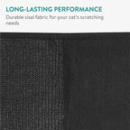 Navaris Cat Scratch Sofa Protector - Durable Sisal Pad - Scratcher Mat to Stop Cats Scratching Furniture - Indoor Cat Scratch Pads Suitable for All Sofas - Black
