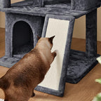 Yaheetech 42in Cat Tree Tower with Scratching Posts, Plush Condo, Ramp & Perch, Multi-Level Climber for Indoor Cats & Kittens, Dark Gray