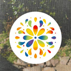 Screen Door Magnets Double Sided – Keep People, Kids, and Dogs from Running into a Screen Door. Saver - Robbins Aria Rainbow Flower